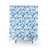 Cool Blue Whale Fabric Unique Bath Bathroom Decor Shower Curtain