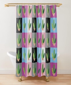 Cool Clean Pop Art Grid Shower Curtain for Modern Bathroom - Shower Curtain Ideas