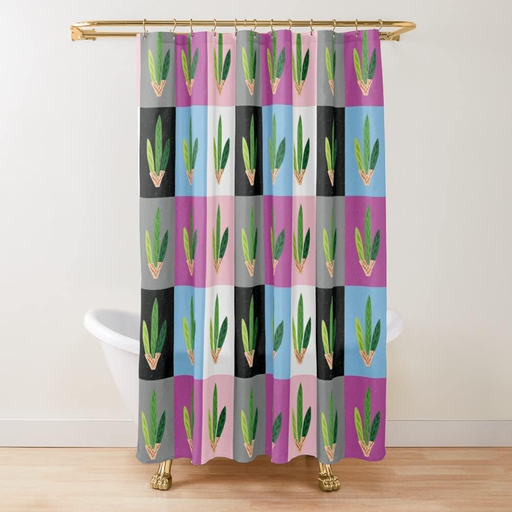 Cool Clean Pop Art Grid Shower Curtain for Modern Bathroom - Shower Curtain Ideas
