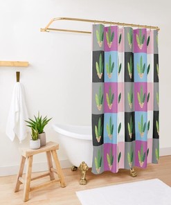 Cool Clean Pop Art Grid Shower Curtain for Modern Bathroom - Shower Curtain Ideas
