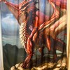 Cool Dragon Fantasy Art Shower Curtain with Scary and Spooky Design