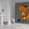 Cool Dragon Playing Guitar Shower Curtain For A Unique Bathroom