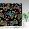 Cool Gamer Shower Curtain with Modern Gamepad Controller Design for Teens and Boys Bathroom Decor