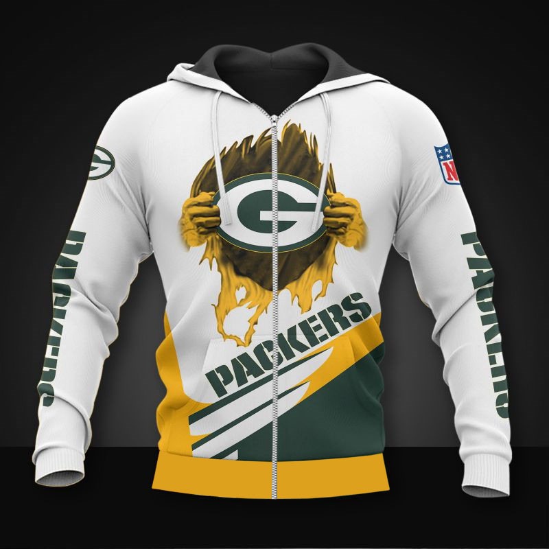 Cool Graphic Green Bay Packers Hoodie With All Over Print Gift For Fans