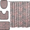 Cool Leopard Spot Shower Curtain With Matching Mat For Trendy Bathroom Decor