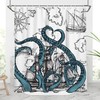 Cool Nautical Octopus Shower Curtain For Ocean Lover'S Bathroom