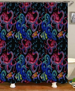 Cool Octopus Shower Curtain to Add Character to Your Bathroom