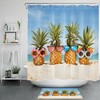 Cool Pineapple Tropical Ocean Beach Shower Curtain, Funny Bathroom Accessory 