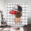 Cool Pug Dog Shower Curtain, Funny Bathroom Decor For Dog Lovers