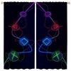 Cool Retro Playing Gamer Bedroom Blackout Curtains - Room Darkening Wide For Boy Living Room