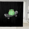 Cool Skateboard Frog Shower Curtain - Waterproof Fabric With Kawaii Design For Hanging Curtains