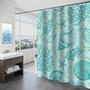 Coral Beach-Themed Shower Curtain Waterproof Fabric for an Oceanic Look in Bathroom