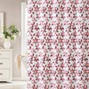 Coral Blush Flower Floral Pattern Fabric Shower Curtain - Perfect For Any Bathroom Decor