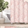 Coral Pink Art Nouveau Shower Curtain - William Morris Bathroom Decor