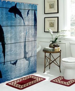 Coral Reef and Sea Creatures Shower Curtain - Underwater Bathroom Decor