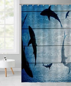 Coral Reef and Sea Creatures Shower Curtain - Underwater Bathroom Decor