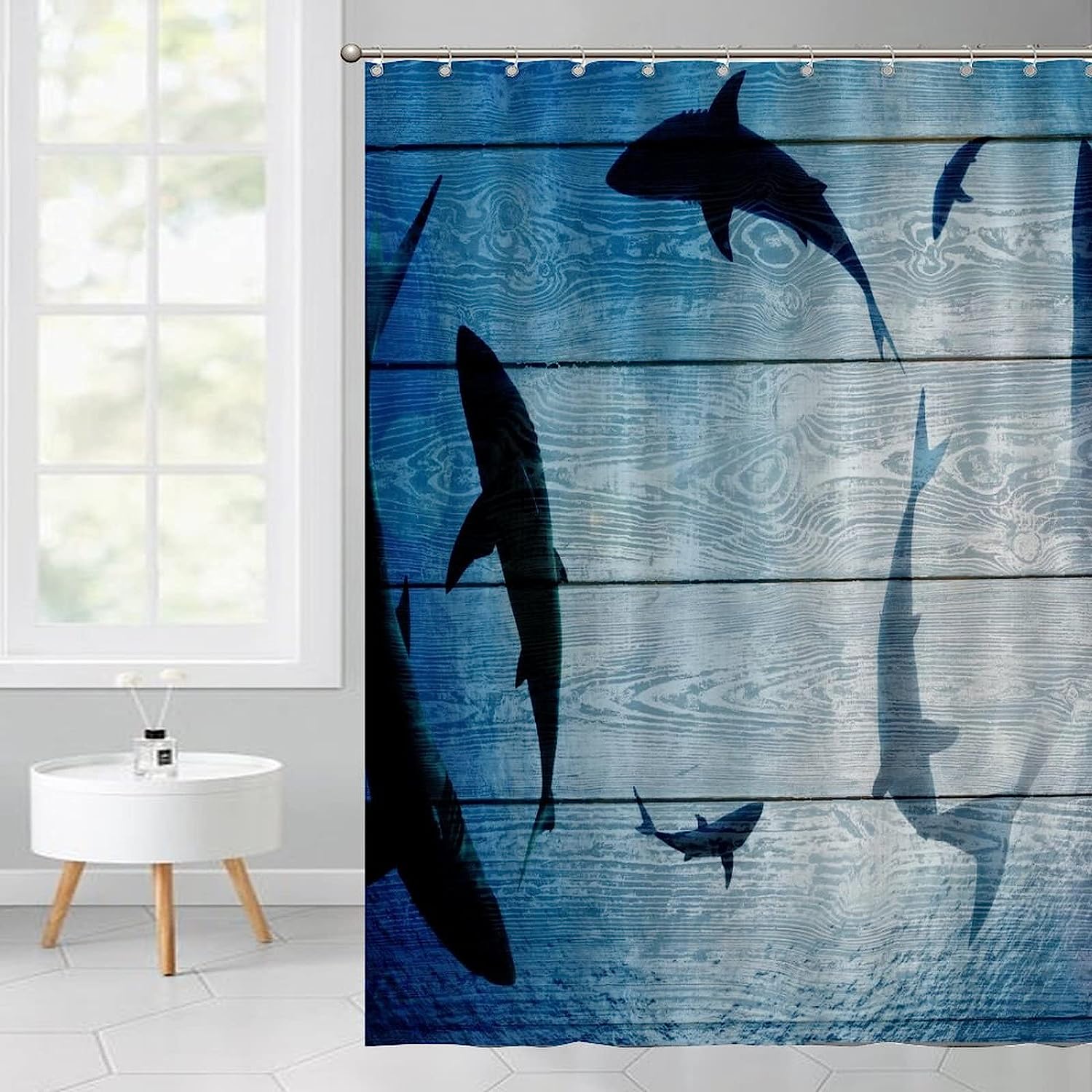 Coral Reef and Sea Creatures Shower Curtain - Underwater Bathroom Decor