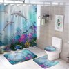 Coral Sea Dolphins Shower Curtain for Bathroom with Soft and Waterproof Fabric - Decorative Full Size Curtains
