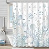Coral Seashell Beach Nautical Shower Curtain by Ikfashoni 