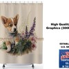 Corgi Pembroke Puppy Dog Watercolor Shower Curtain - A Cute And Adorable Addition To Your Bathroom