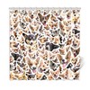 Corgis Shower Curtain Dog Portraits Novelty Shower Curtain - Vivid Photo Reproductions