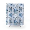 Cornflower Blue Roses Floral Botanical Shower Curtain for Elegant Bathroom Decor