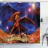 Cosmological Dragon Knight Shower Curtain For A Majestic Bathroom