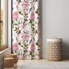 Cotton Floral Window Curtain with Rosa Blume Fabric: Decorative and Elegant