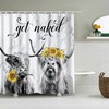 Country Farmhouse Bathroom Decor Shower Curtain With Cow Shower Curtain Design - Perfect For Your Rustic Style