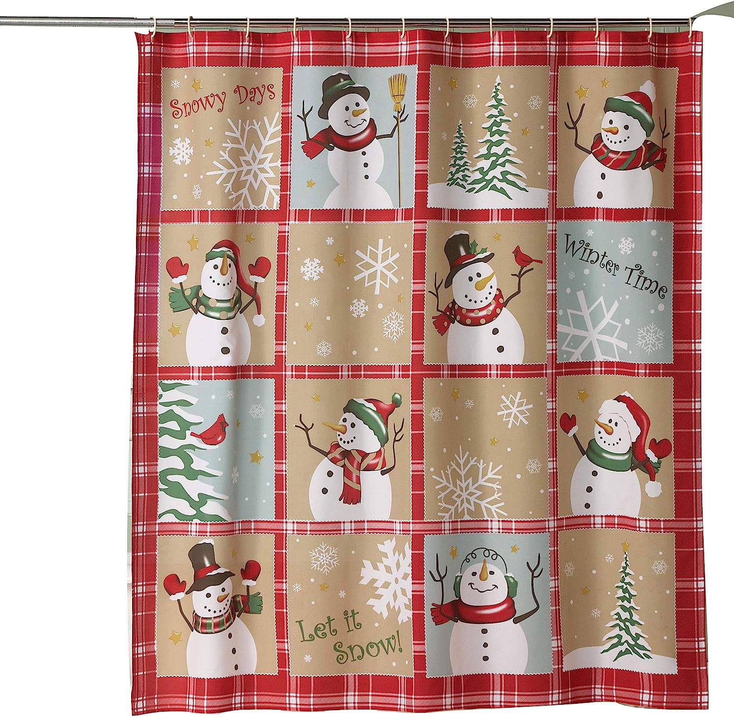 Country Snowman Shower Curtain By Collections Etc For Winter Bathroom Decor