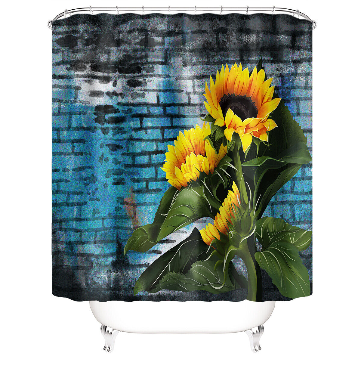 Country Sunflower Shower Curtain for a Rustic and Charming Bathroom