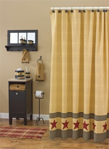 Country-Star Printed Park Designs Shower Curtain For Rustic Ambiance