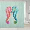 Couple Seahorse Shower Curtain - Waterproof Fabric With Decorative Pattern For Hanging Curtains