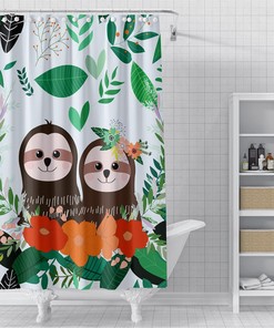 Cow Cartoon Animals Vintage Shower Curtain - Cute And Playful Bath Accessory For Kids