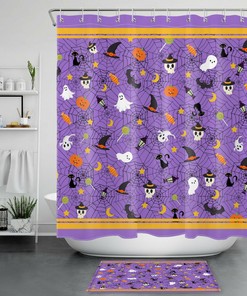 Cow Halloween Shower Curtain - Fun And Festive Farm Bathroom Decor