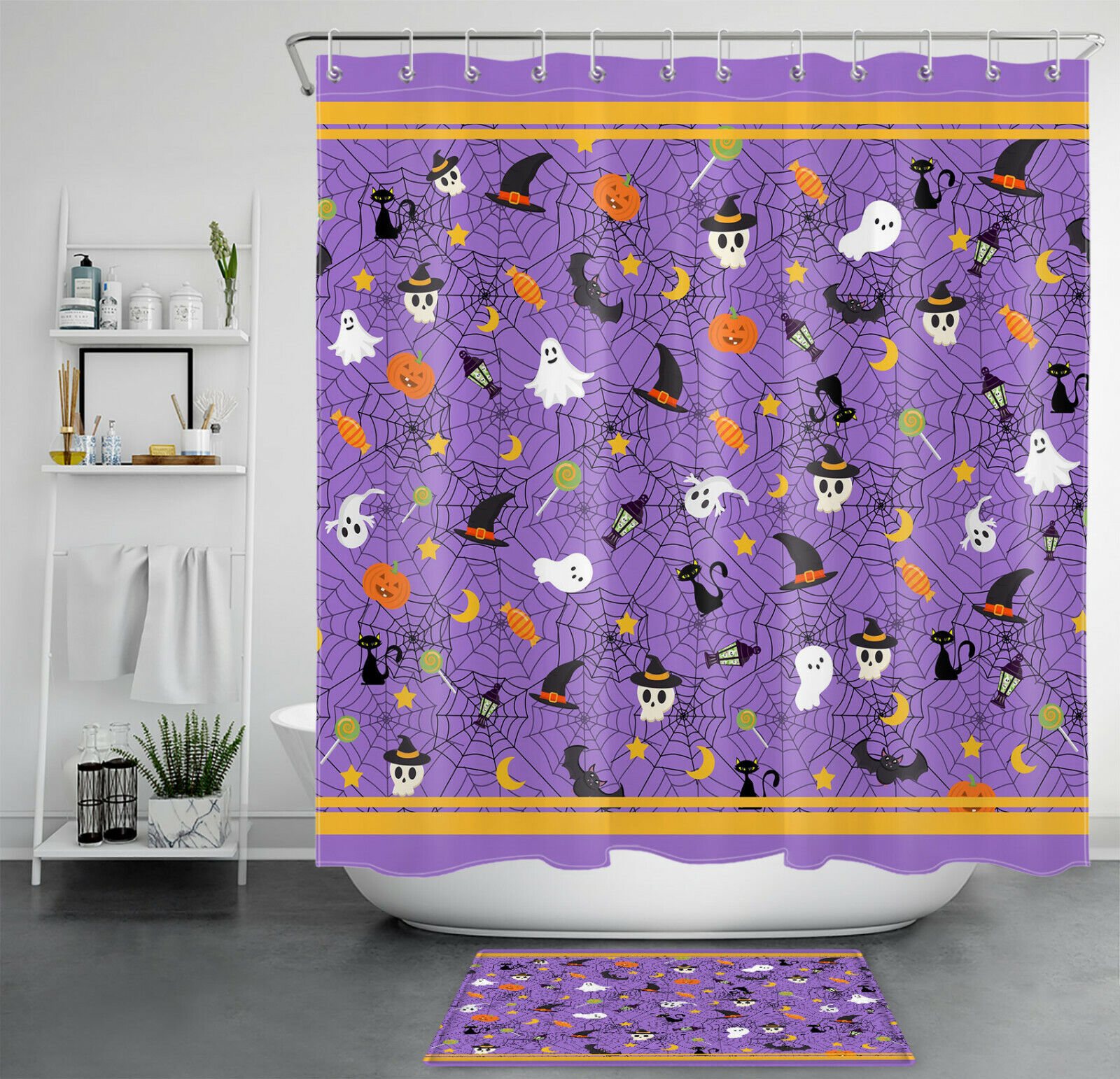 Cow Halloween Shower Curtain - Fun And Festive Farm Bathroom Decor