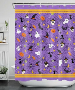 Cow Halloween Shower Curtain - Fun And Festive Farm Bathroom Decor