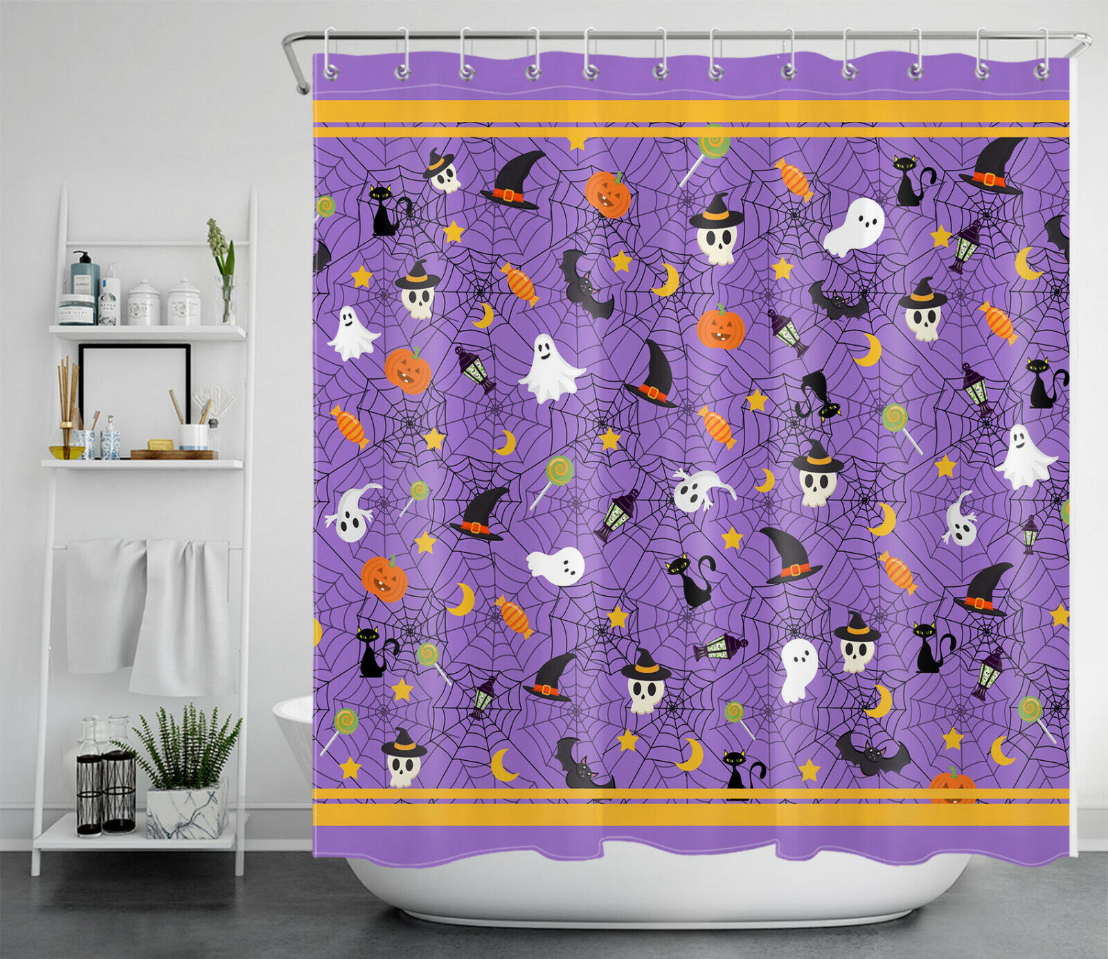 Cow Halloween Shower Curtain - Fun And Festive Farm Bathroom Decor