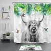 Cow Hummingbird Highland Plant Marble Vintage Shower Curtain Ideas Waterproof Washable