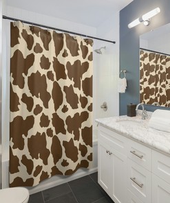 Cow Print Country Home Decor Shower Curtain for Bathroom Decor