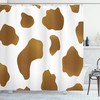 Cow Print Shower Curtain Brown Spots On Cow Print Design - A Perfect Decor Accessory For Your Bathroom