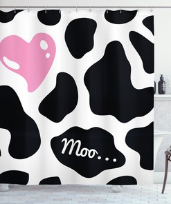 Cow Print Shower Curtain Cow Skin With Spots Print The Farmhouse To Your Bathroom