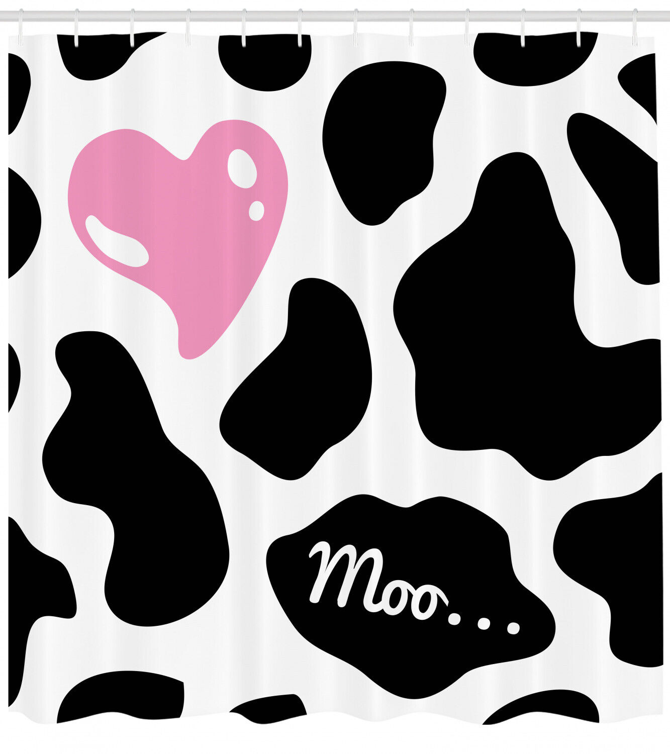 Cow Print Shower Curtain Cow Skin With Spots Print The Farmhouse To Your Bathroom - Image 2