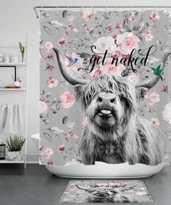 Cow Print Shower Curtain With Rustic Farmhouse Vibes