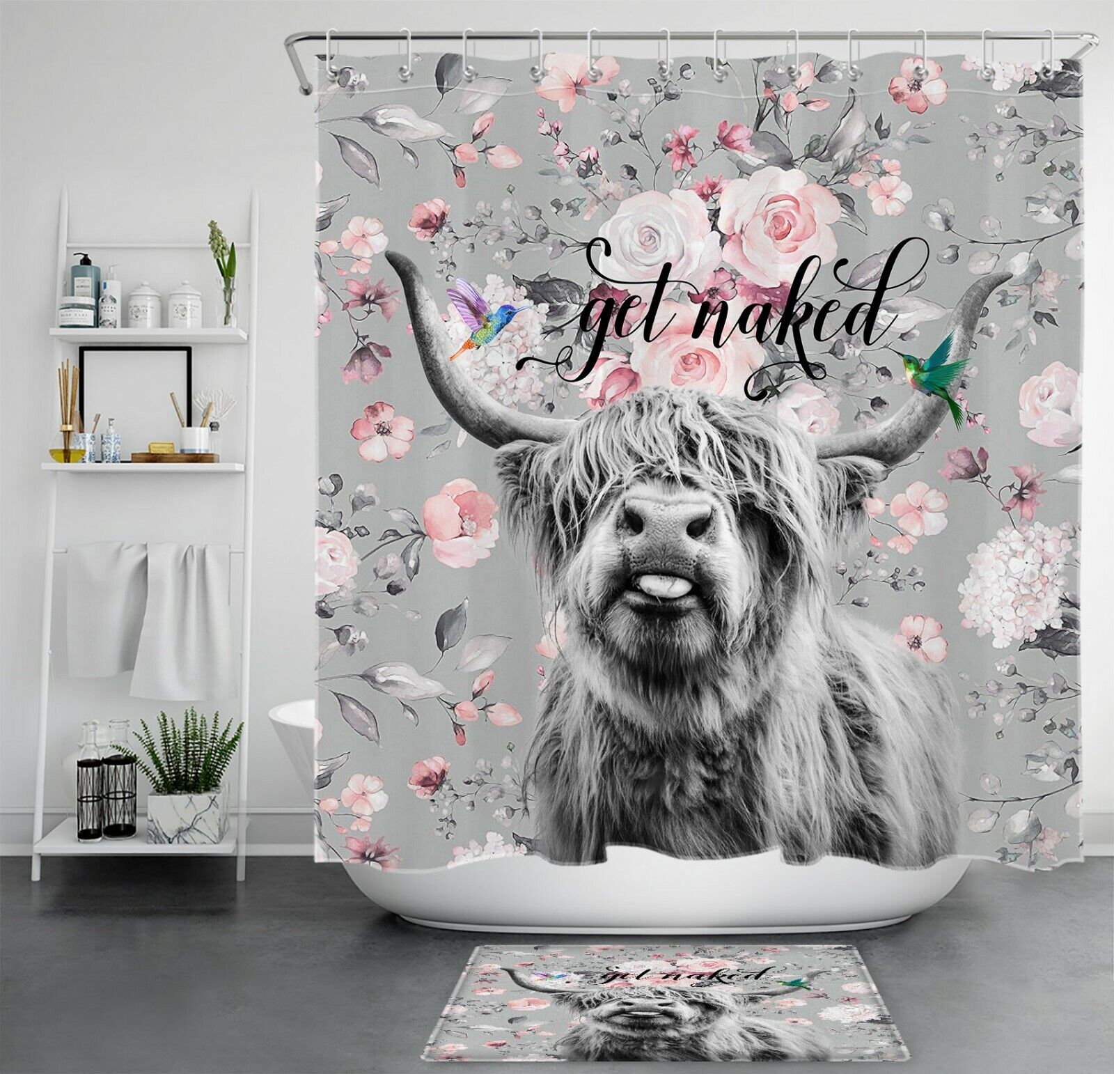 Cow Print Shower Curtain With Rustic Farmhouse Vibes