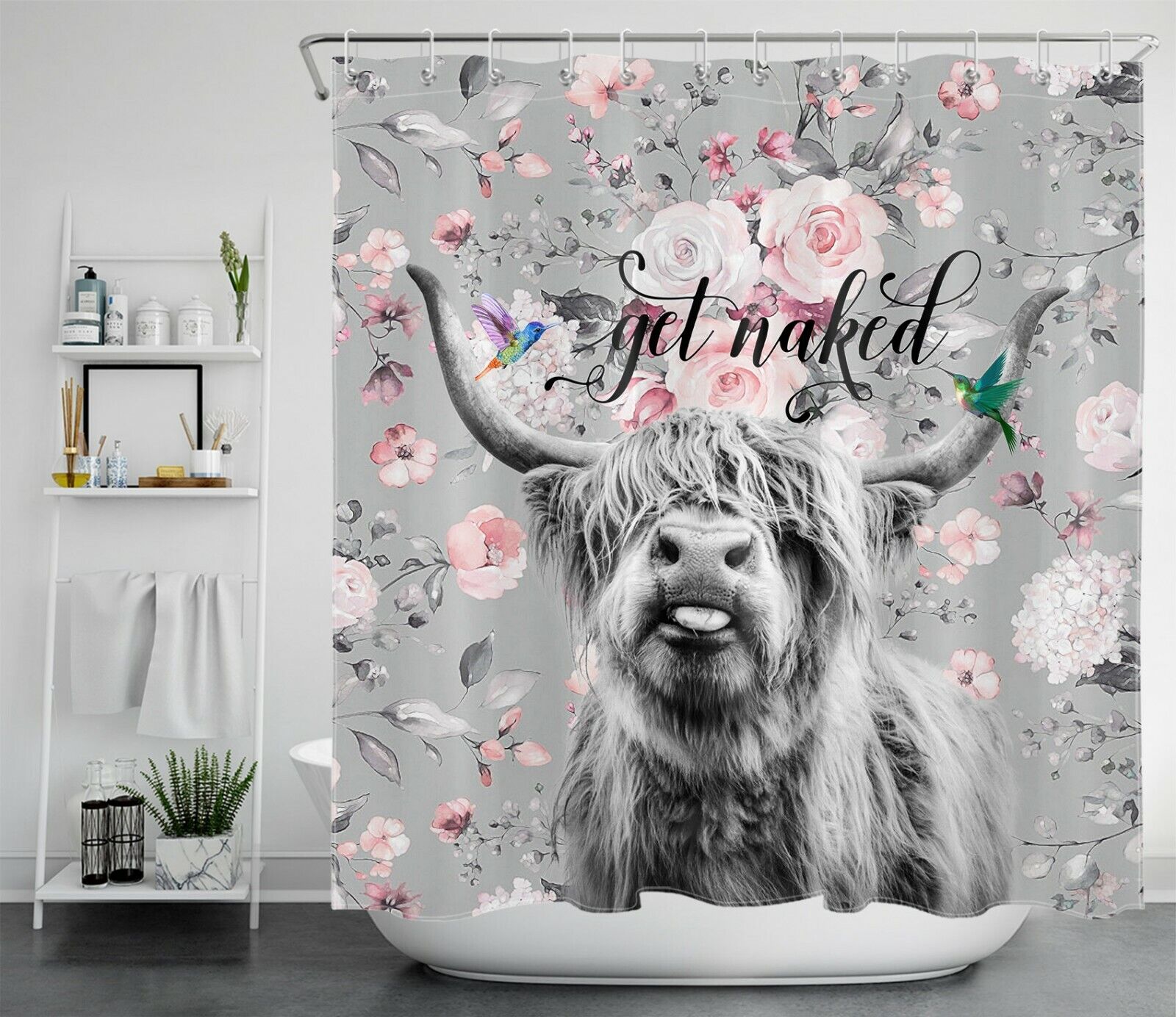 Cow Print Shower Curtain With Rustic Farmhouse Vibes - Image 2