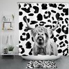Cow Printed Background Highland Shower Curtain For Bathroom Accessories