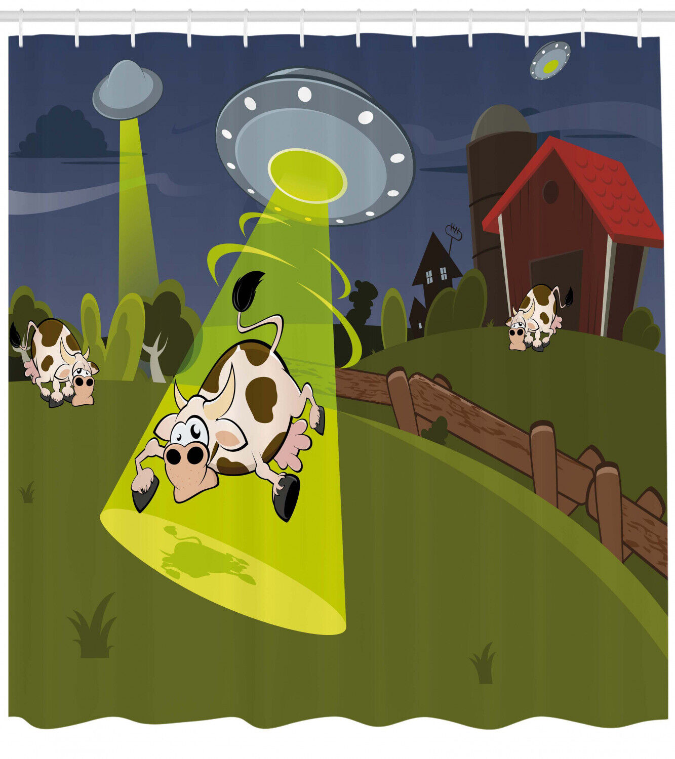 Cow Shower Curtain For Farmhouse Bathroom Decor - Image 2