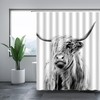 Cow Wildlife Shower Curtain - This cow-inspired waterproof cloth shower curtain is perfect for the nature lover.