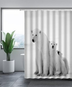 Cow Wildlife Shower Curtain - This cow-inspired waterproof cloth shower curtain is perfect for the nature lover.